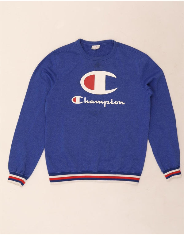 Pulover cu grafic pentru băieți Champion 13-14 ani XL cu dungi albastre