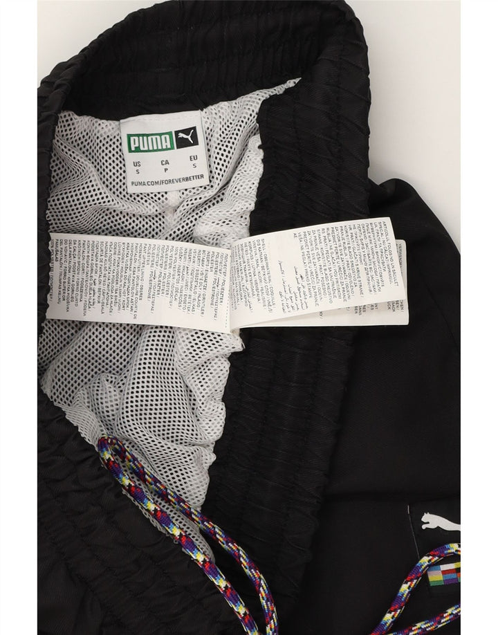 Pantaloni de trening grafic PUMA pentru bărbați Pantaloni de jogging, poliester negru mic
