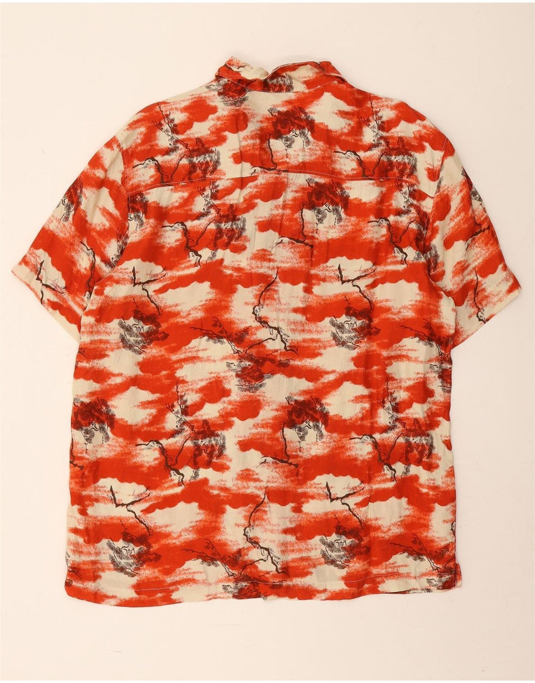 Cămașă cu mânecă scurtă pentru bărbați Superdry XL Red Tie Dye Cupro