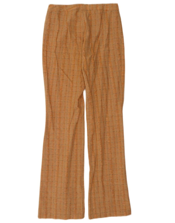 Vintage Womens Bootcut Suit Trousers IT 42 Medium W28 L34 Orange Check
