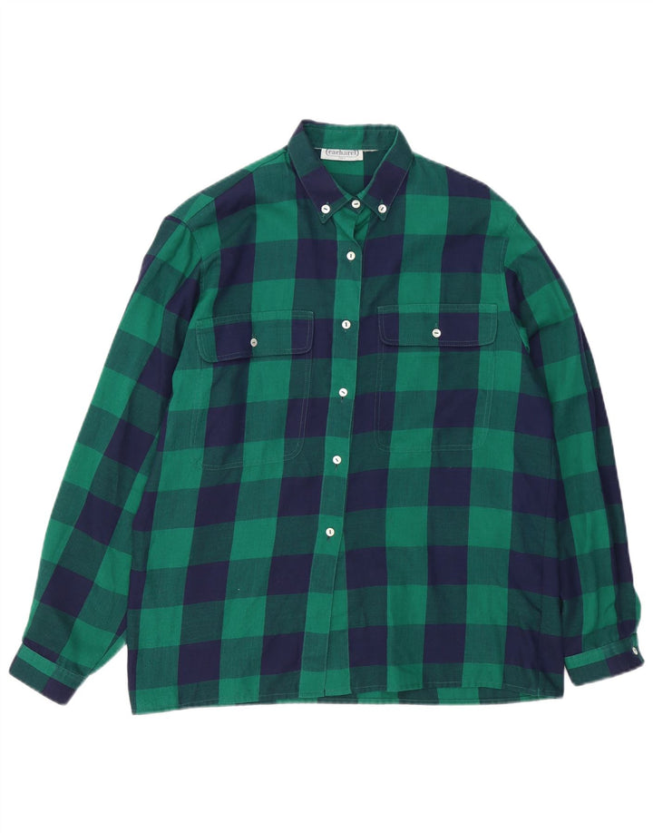 CACHAREL Cămașă Femei UK 16 Large Green Gingham