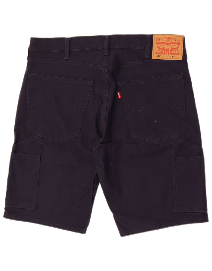 Pantaloni scurți casual Levi's 505 pentru bărbați W34 mari, bumbac bleumarin