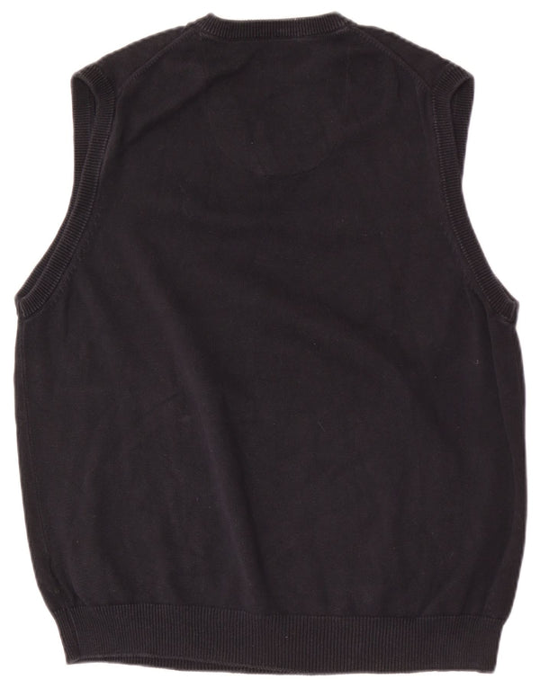 Marks & Spencer Mens Regular Fit Vest Tank Top Mare Bumbac Negru