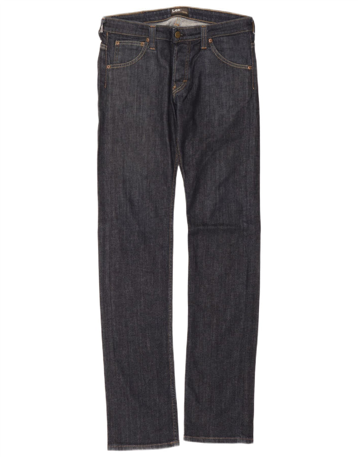 Blugi Lee Powell, drepti, subțiri, W32 L36, bumbac bleumarin