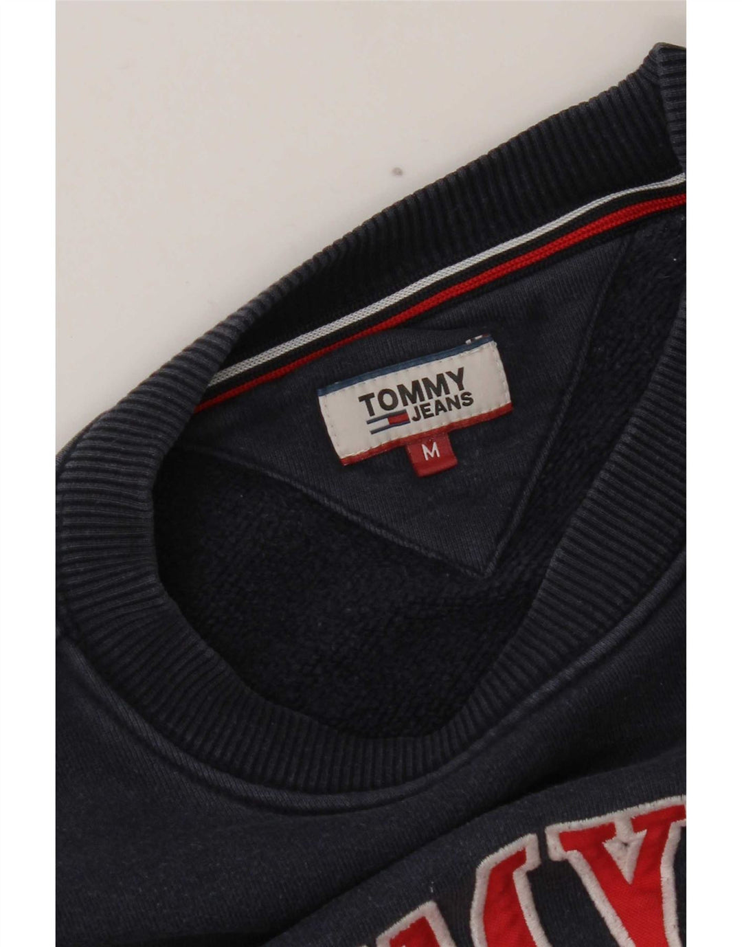 Pulover de hanorac grafic Tommy Hilfiger pentru femei UK 14 Medium Bleumarin