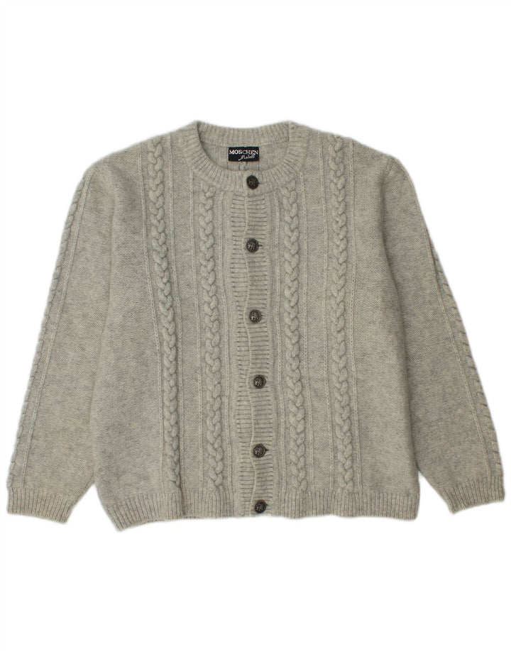 Pulover cardigan pentru bărbați Moschen Modell Gri mediu Lână nouă