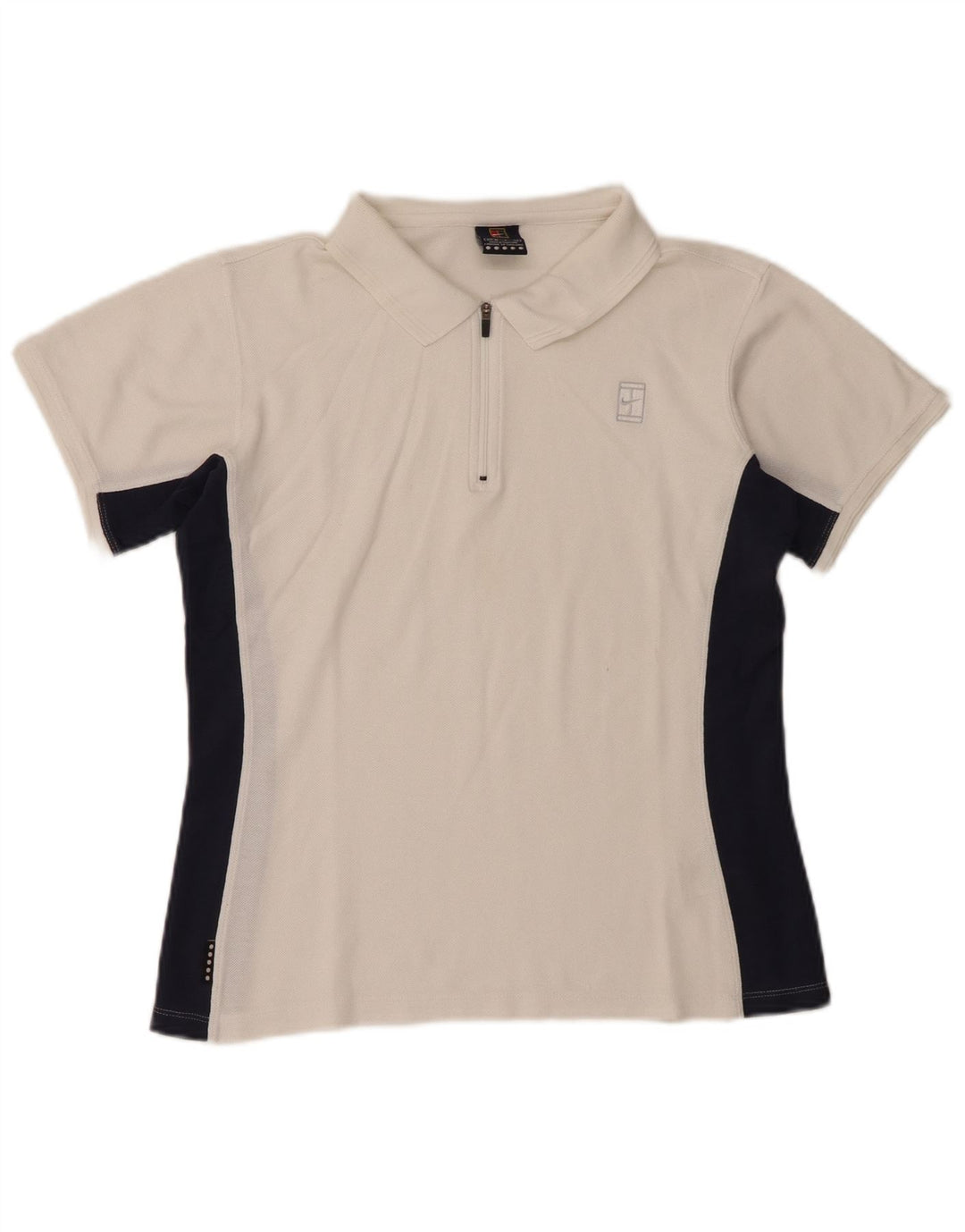 Tricou polo Nike pentru femei US 4/6 mic, alb, din bumbac color bloc
