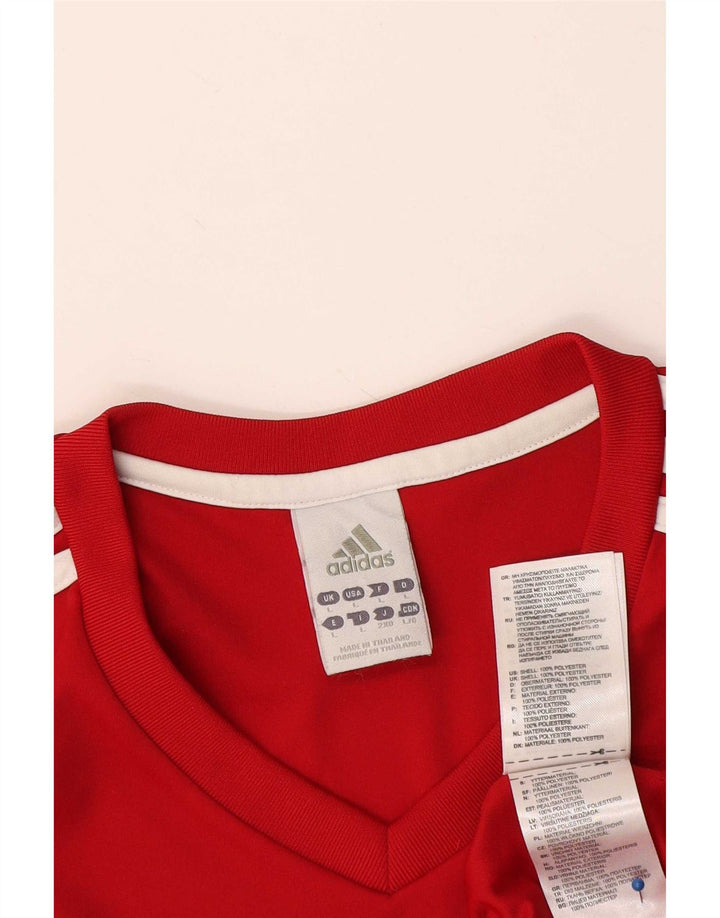 Tricou Adidas Climalite pentru bărbați Top mare poliester roșu