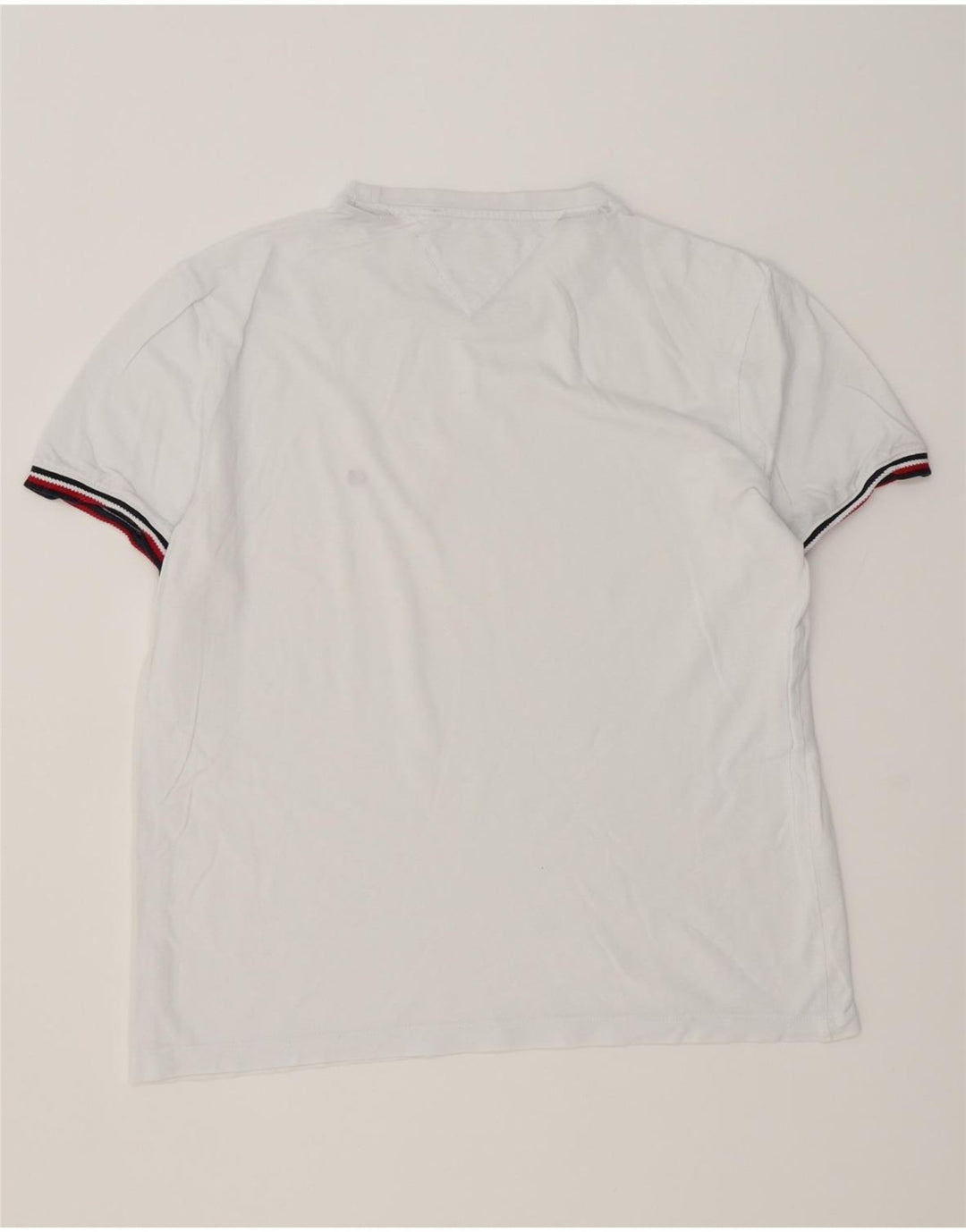 Tricou Tommy Hilfiger pentru bărbați, cu tăiere obișnuită, cu dungi albe medii