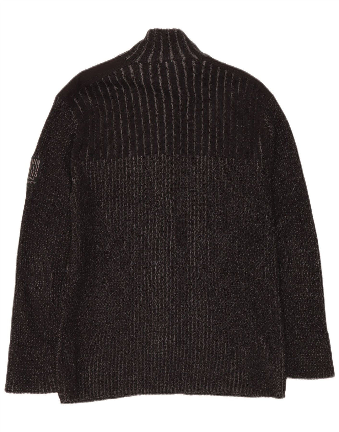 Pulover cardigan pentru femei CALVIN KLEIN JEANS UK 14 mare bumbac gri