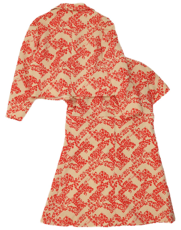 Set de 2 piese vintage pentru femei UK 14 mare, bej, floral