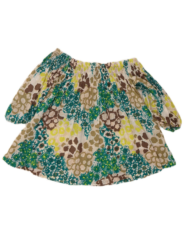 French Connection Top pentru femei cu mâneci 3/4 UK 12 Medium Multicolor Floral
