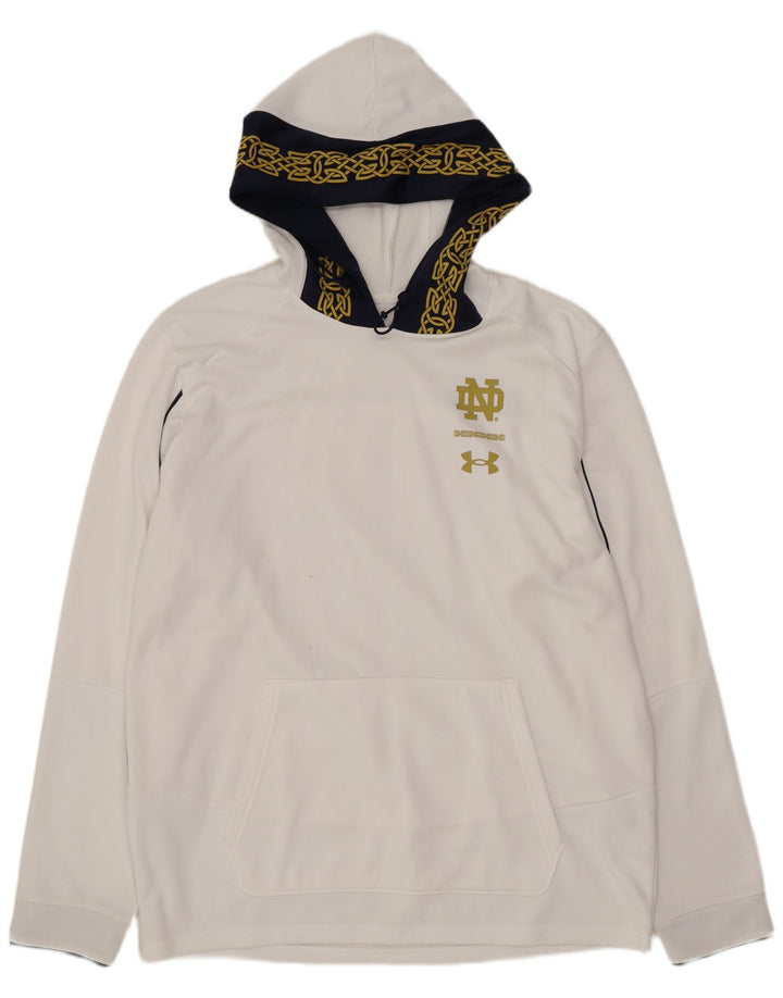Pulover cu glugă grafic pentru bărbați UNDER ARMOUR, mare, alb, din poliester