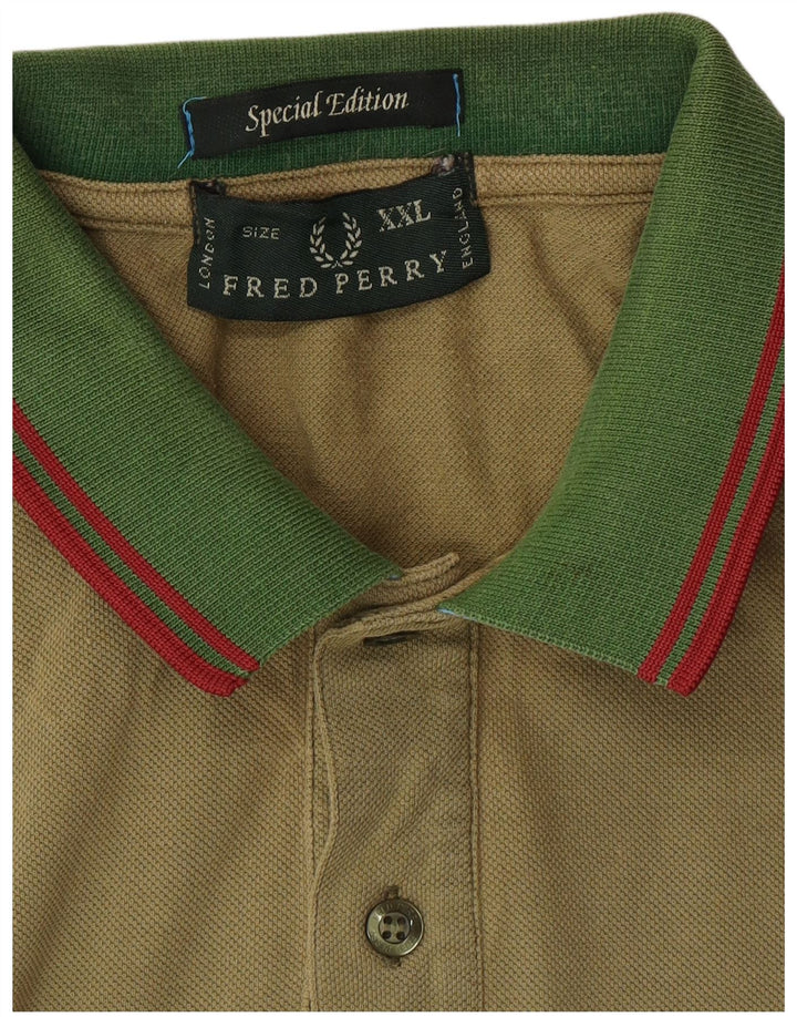 FRED PERRY Tricou Polo Băieți 15-16 Ani 2XL Kaki