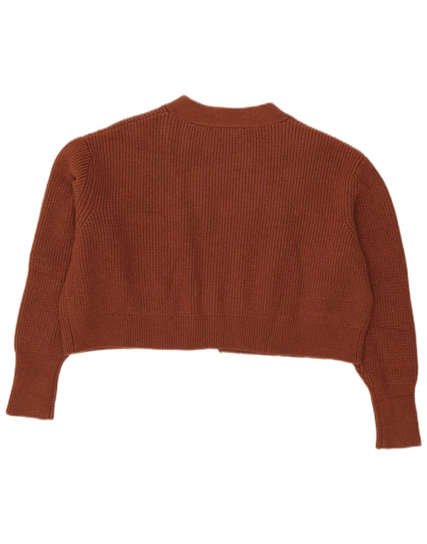 Pulover cardigan deschis supradimensionat pentru femei Zara UK 14 maro mediu