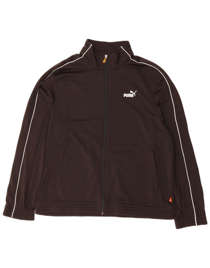 PUMA Mens Tracksuit Top Jacket Large Black Polyester