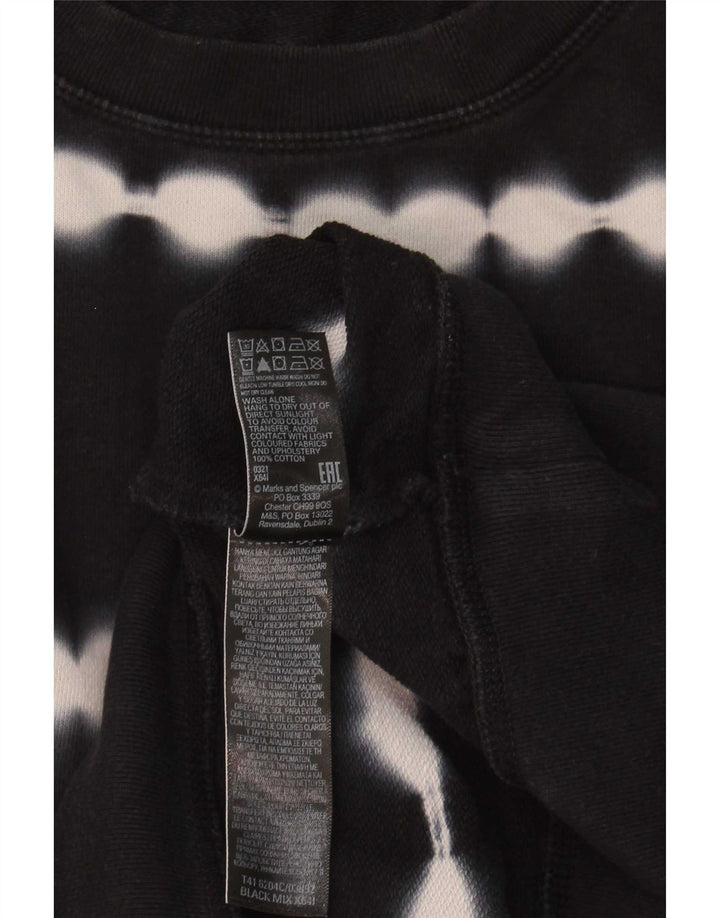 Pulover supradimensionat pentru femei Marks & Spencer UK 18 XL Black Tie Dye