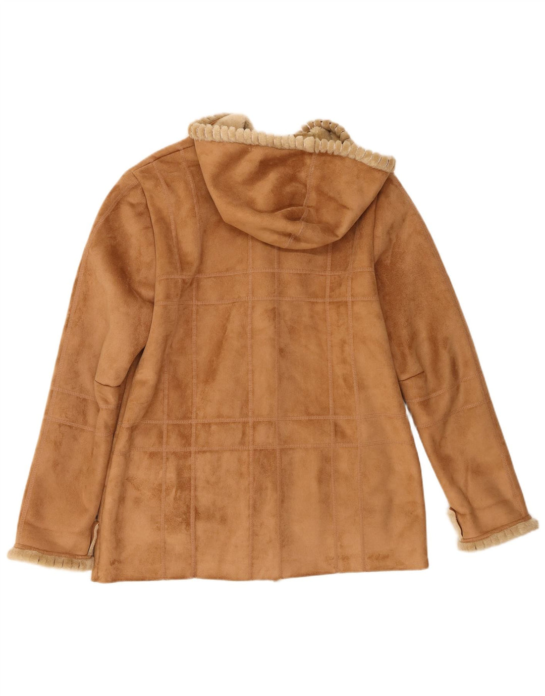 Jachetă Sherpa pentru femei cu glugă Klass UK 12 Poliester mediu bej