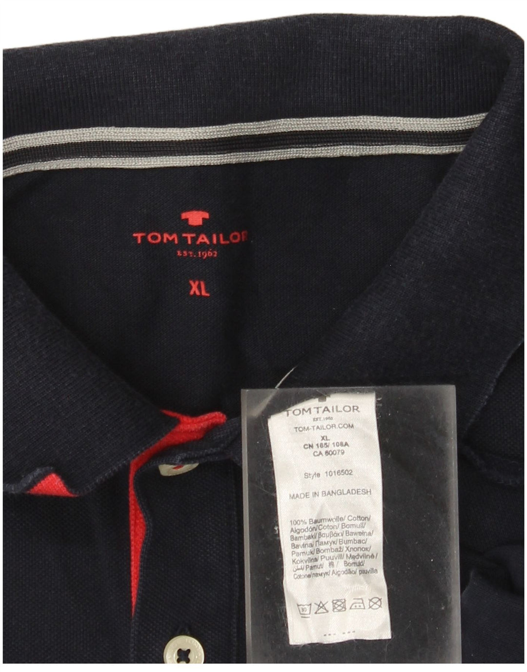 Tricou polo pentru bărbați Tom Tailor XL, bumbac bleumarin