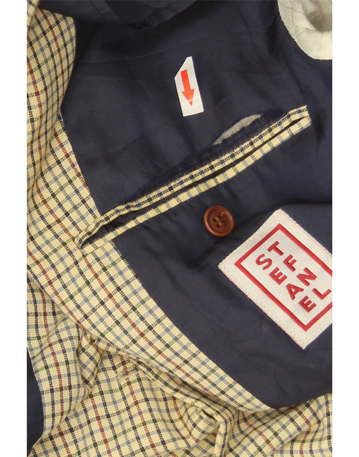 Jachetă pentru bărbați Stefanel, cu 3 nasturi, UK 38 Medium Bej Check