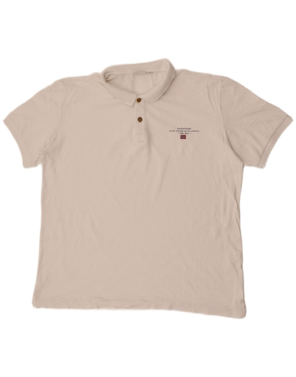 Tricou polo pentru bărbați Napapijri 2XL alb
