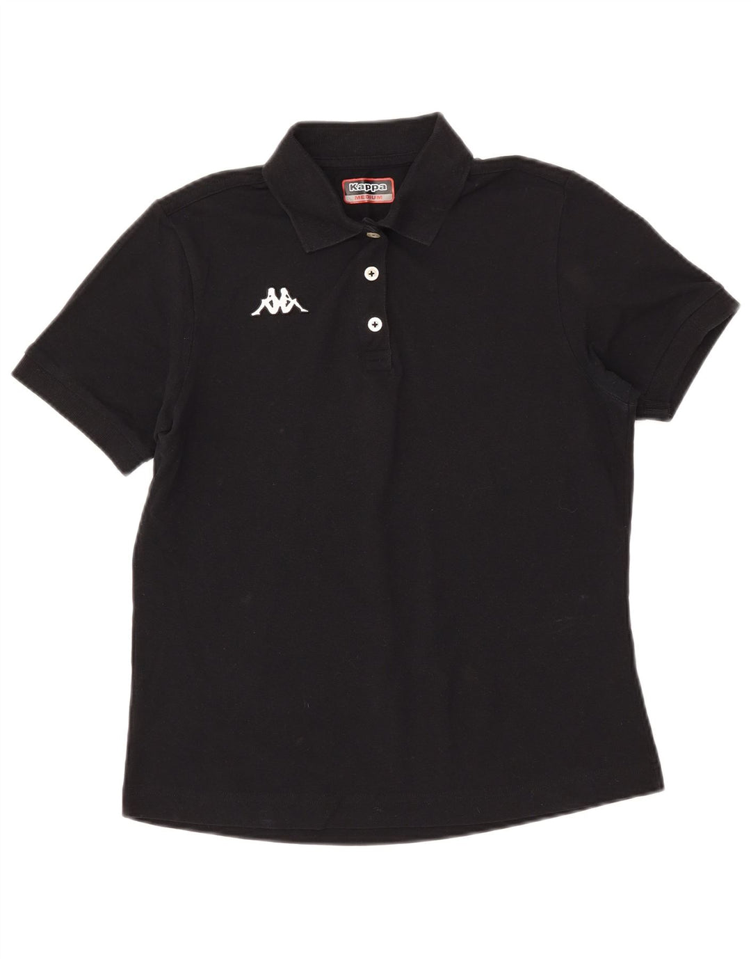 Tricou polo Kappa pentru femei UK 14, bumbac mediu negru