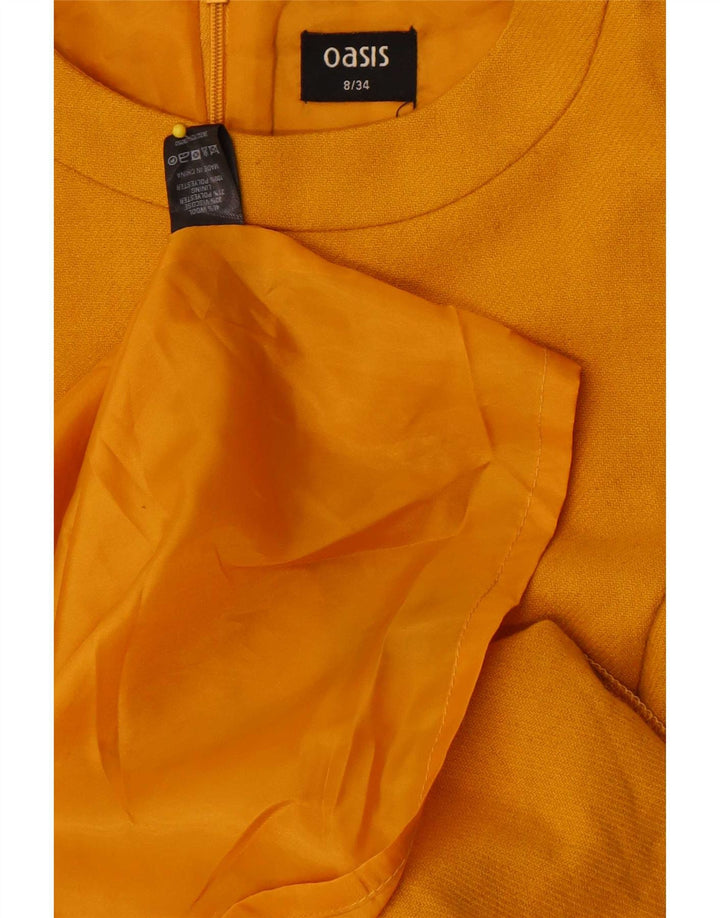 Rochie Oasis pentru femei fără mâneci, UK 8, lână galbenă mică