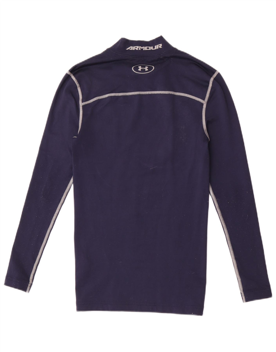 Under Armour Cold Gear Graphic Top cu mânecă lungă pentru bărbați, cu dungi mici, bleumarin