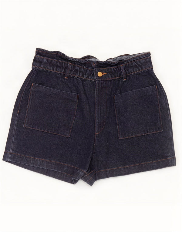 Pantaloni scurți din denim cu talie înaltă pentru femei Zara EU 42 Large W32 Bleumarin