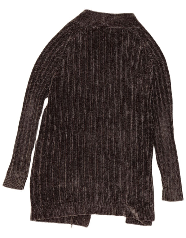 Pulover cardigan cu paragate supradimensionat pentru femei Zara UK 10 Gri mic