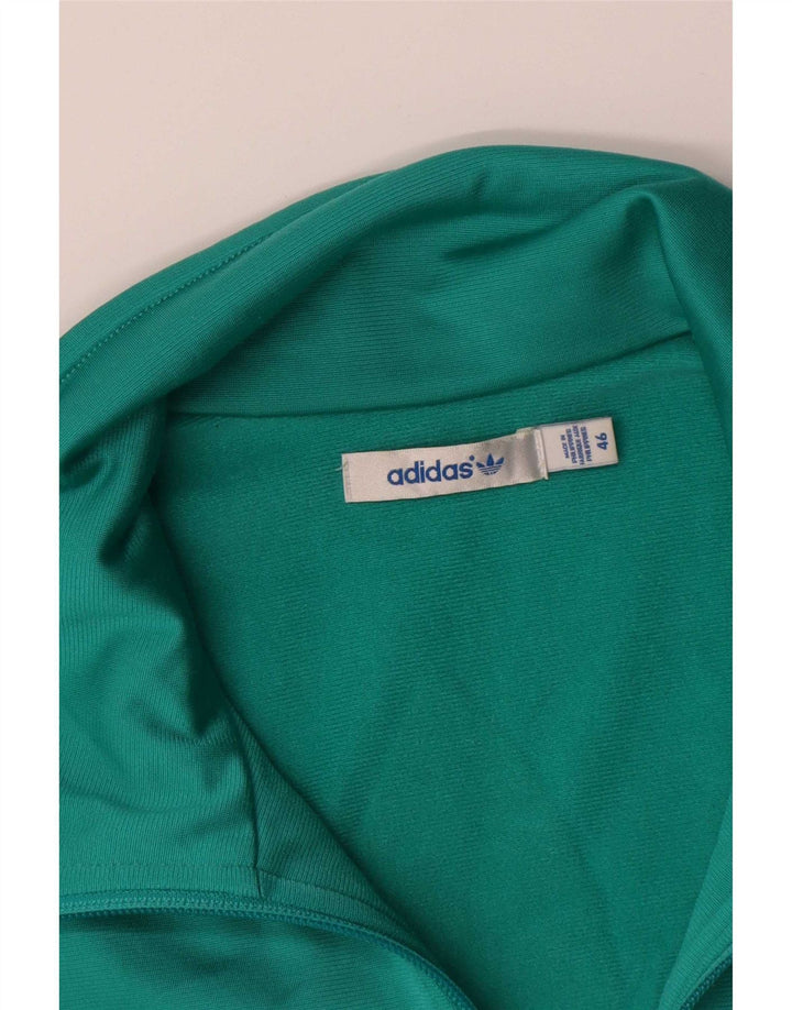 Jachetă de top pentru trening grafic Adidas pentru femei IT 46 Poliester verde mediu