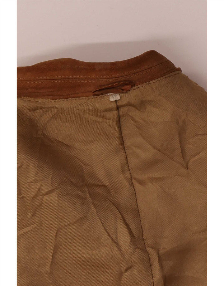 Geaca Bomber din piele intoarsa pentru barbati vintage IT 48 Bej mediu