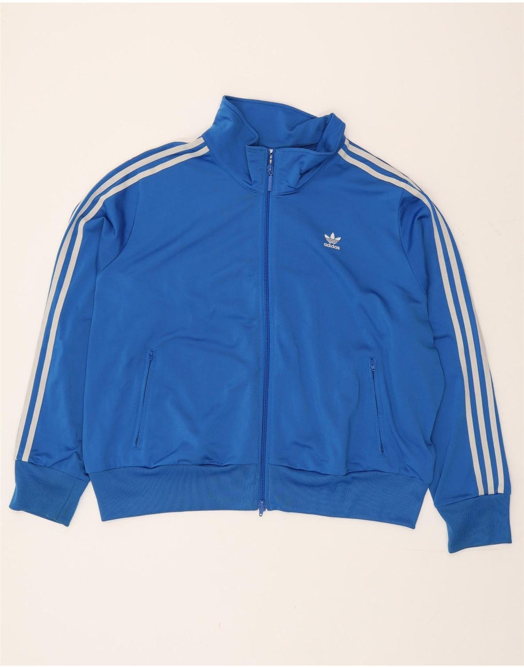 Jachetă de top pentru trening supradimensionată Adidas pentru femei UK 28/30 3XL Albastru Poliester