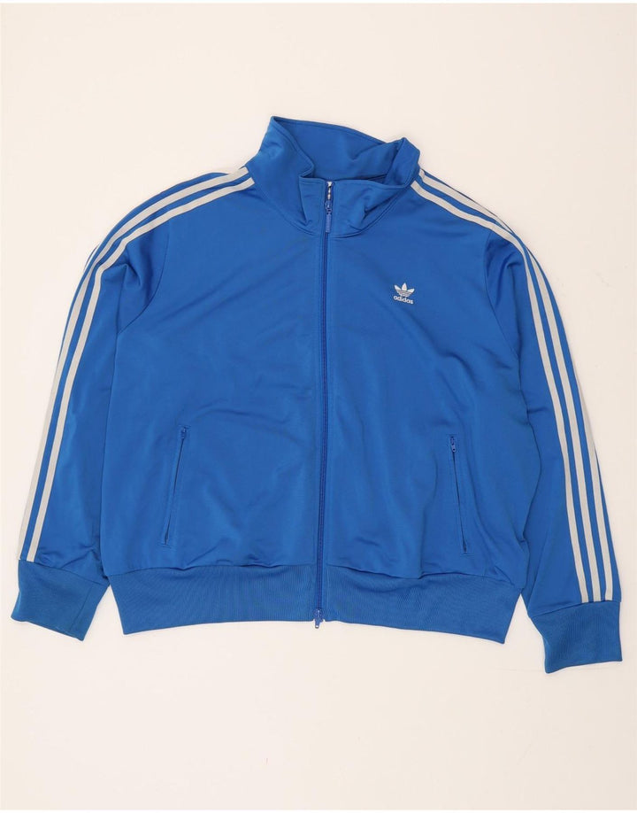 Jachetă de top pentru trening supradimensionată Adidas pentru femei UK 28/30 3XL Albastru Poliester