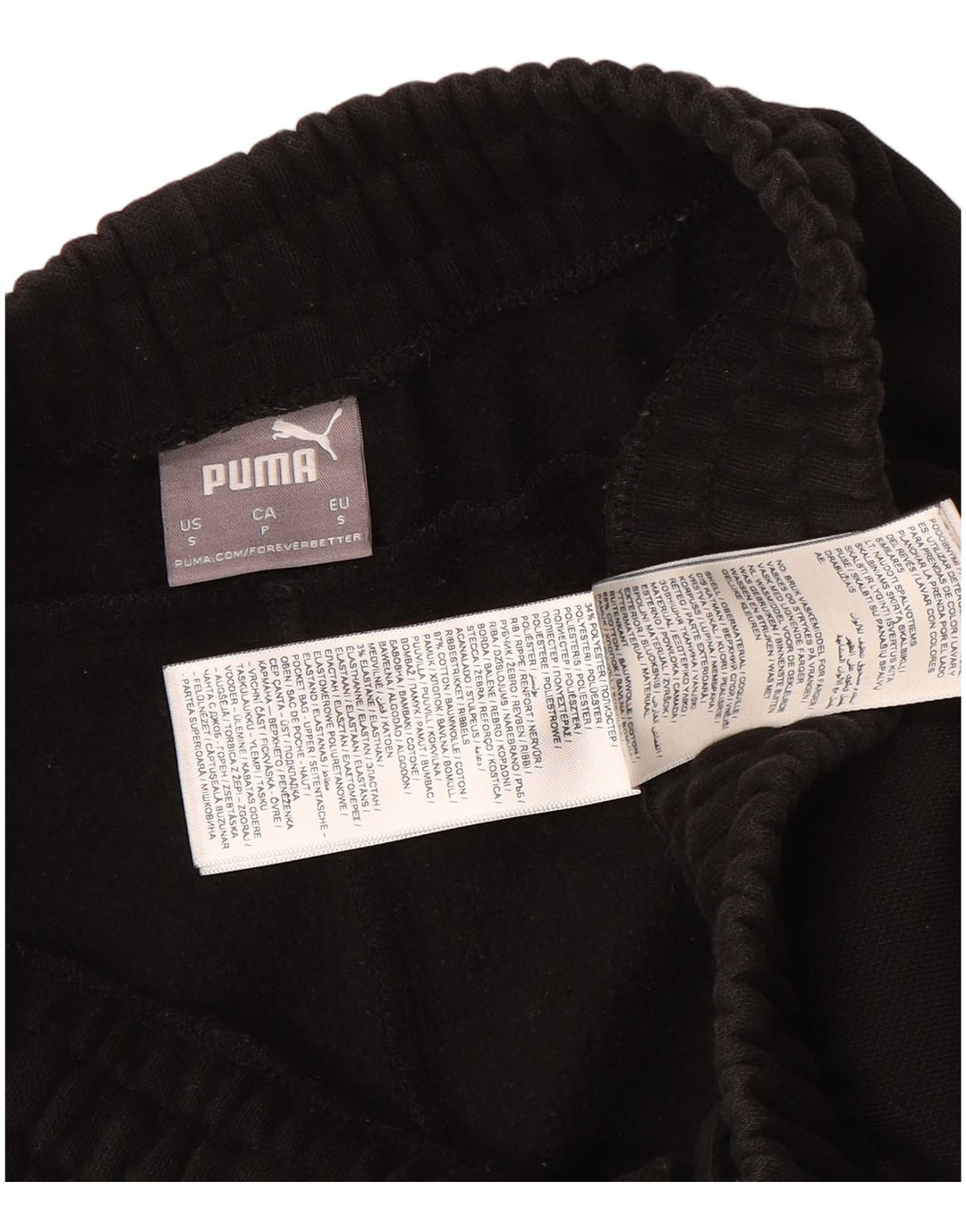 Pantaloni de trening Puma pentru bărbați Joggeri mici din bumbac negru