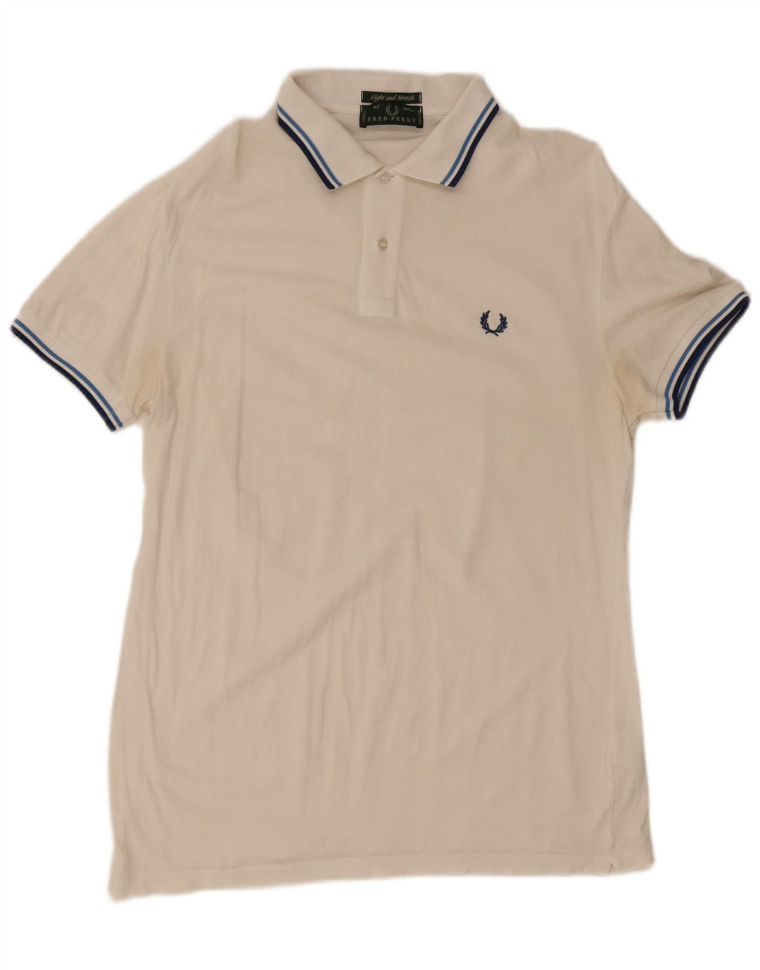 Cămașă polo Fred Perry pentru bărbați, bumbac alb mediu