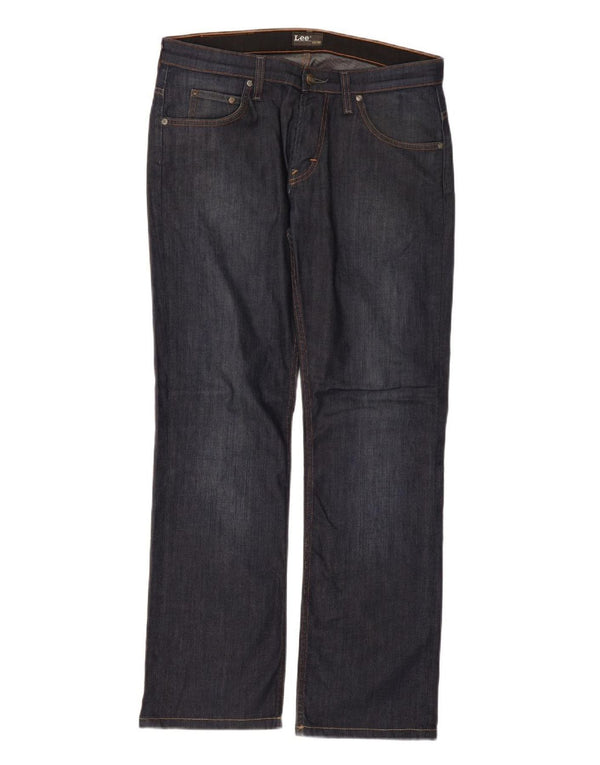 Blugi drepti cu fermoar Lee Knox pentru femei W32 L30 bumbac bleumarin