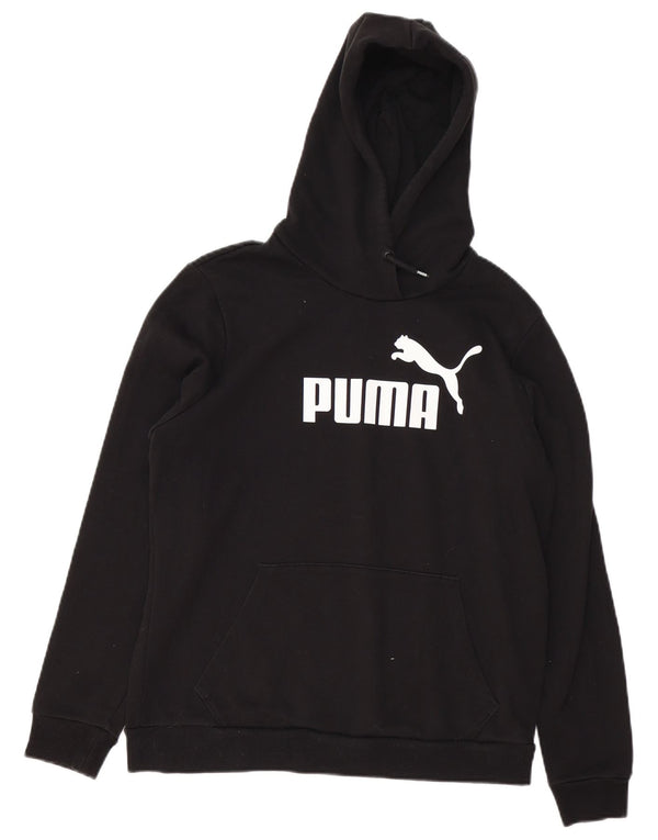 Pulover cu glugă cu grafic PUMA pentru femei UK 16, mare, negru, bumbac