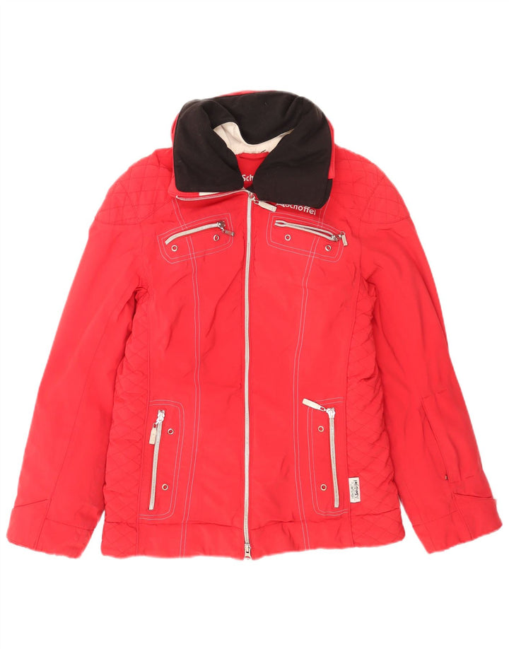 Jachetă de schi Schoffel pentru femei UK 10 Small Red Colorblock Poliamidă