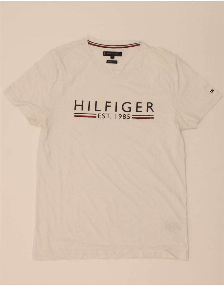 Tricou grafic Tommy Hilfiger pentru bărbați Top, mediu, alb, bumbac