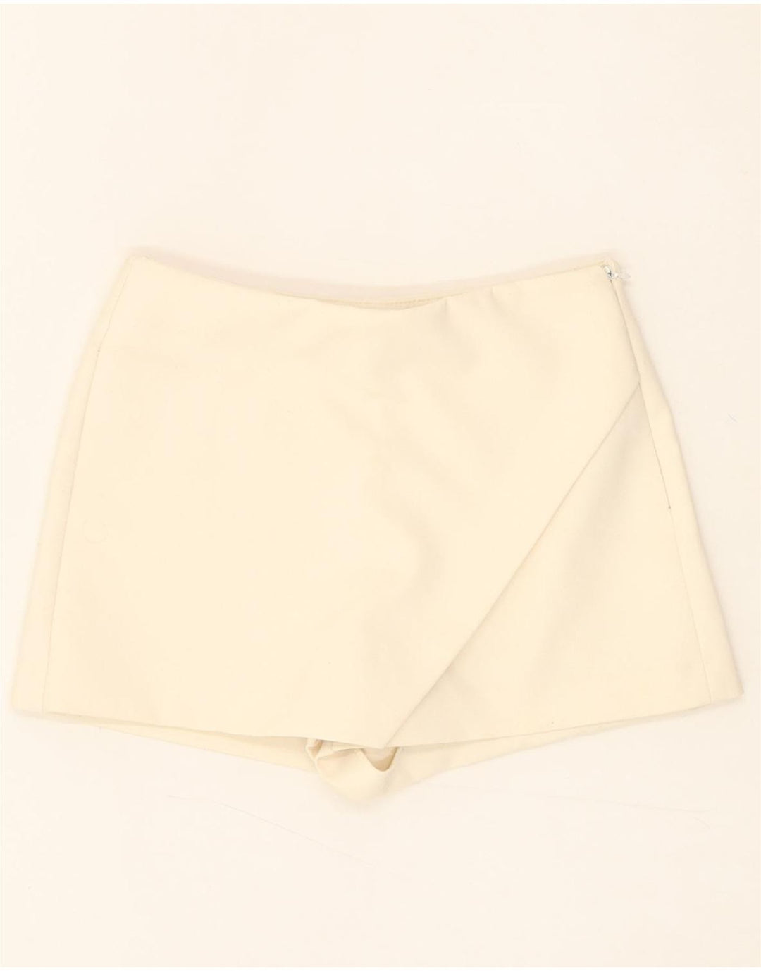 ZARA Womens Skort UK 12 Medium  Off White Polyester Vintage Zara and Second-Hand Zara from Messina Hembry 