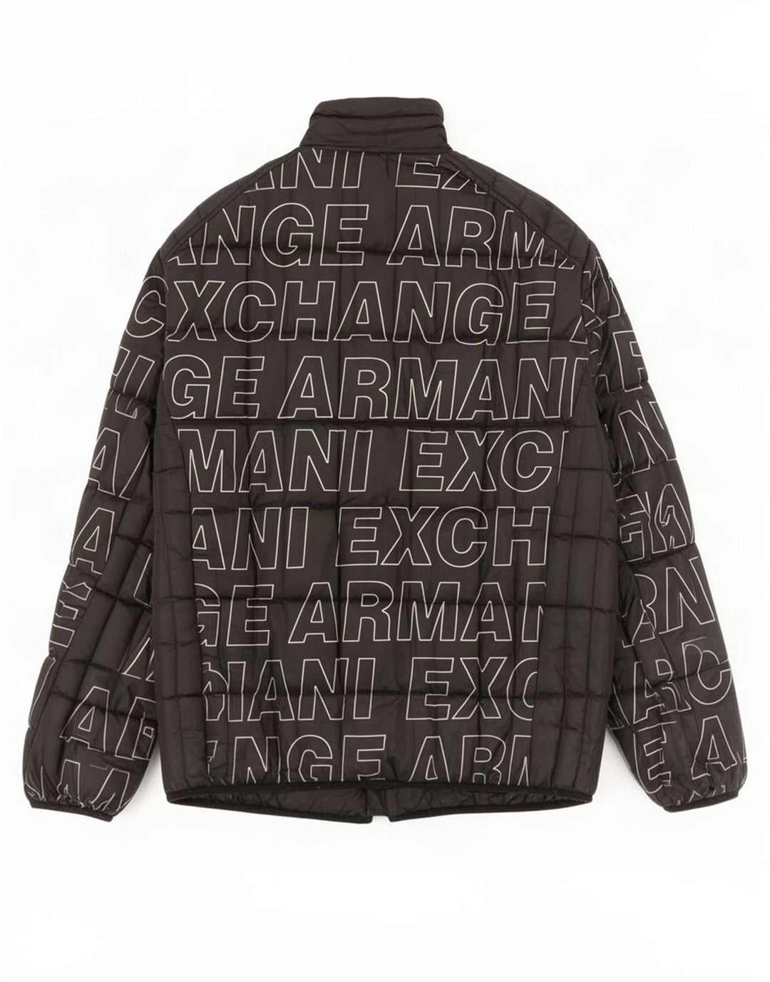 Jachetă căptușită cu grafică pentru bărbați Armani Exchange UK 40 Large Black