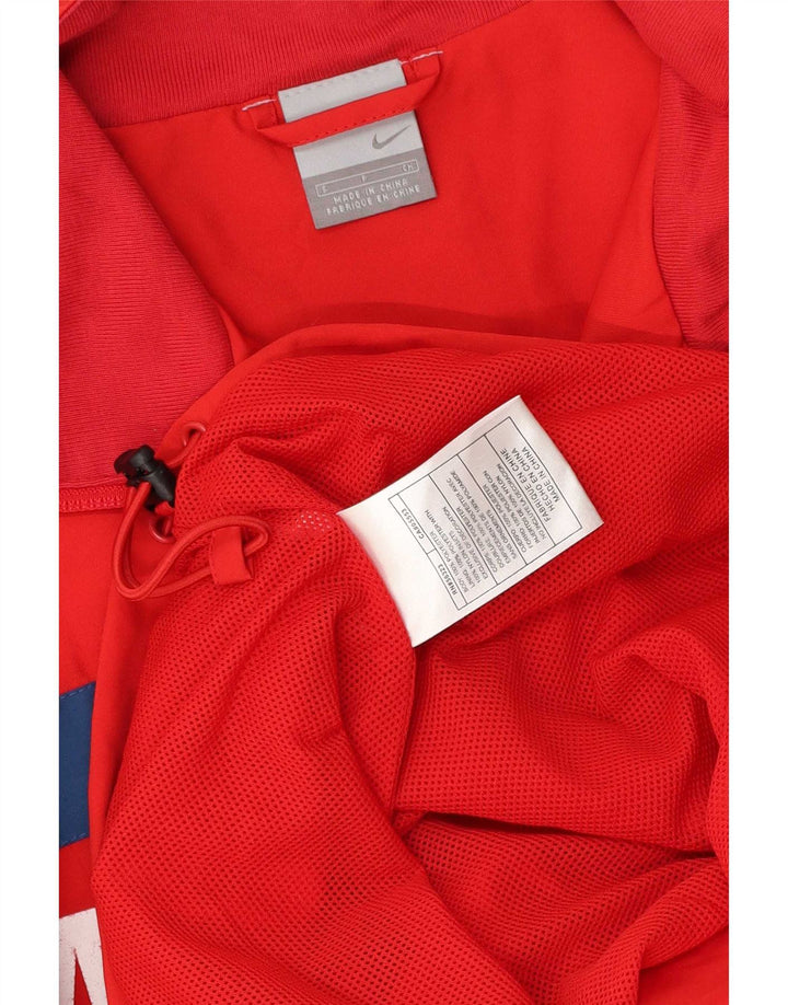 Jachetă de ploaie grafică Nike pentru bărbați UK 36, roșu mic, poliester color bloc