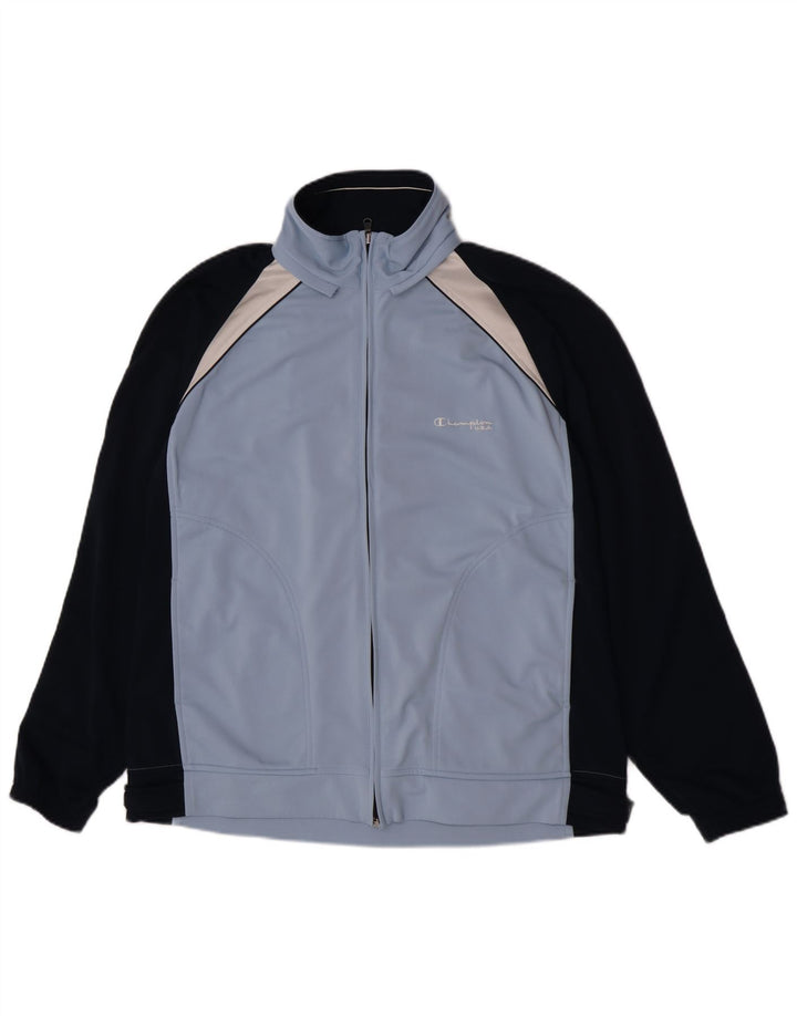 Geacă Trening pentru Bărbați Champion, Mărime Mare, Albastru Colorblock, Poliester