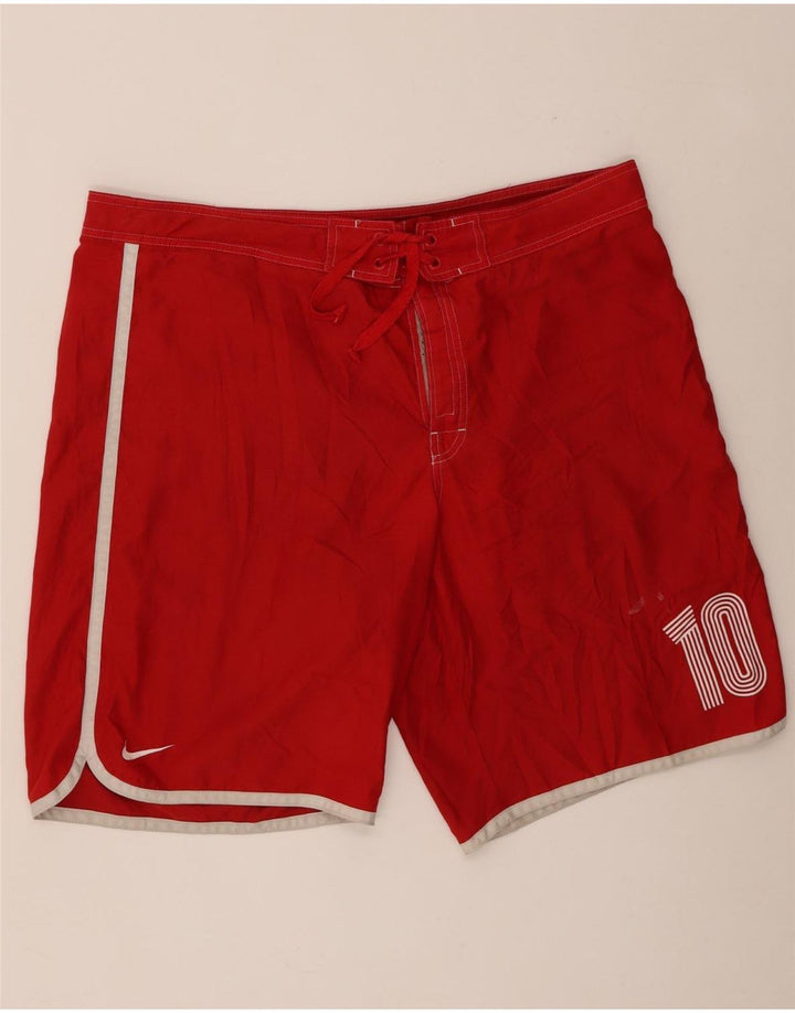 Costum de baie grafic pentru bărbați Nike XL poliester roșu