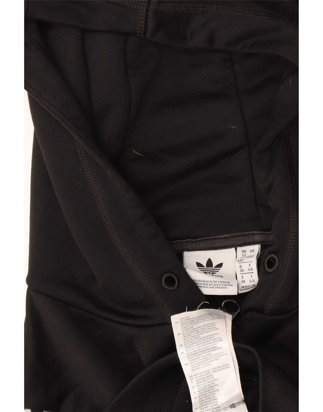 Pulover Adidas Graphic Zip pentru femei UK 12 Poliester mediu negru