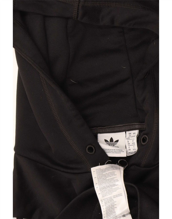 Pulover Adidas Graphic Zip pentru femei UK 12 Poliester mediu negru