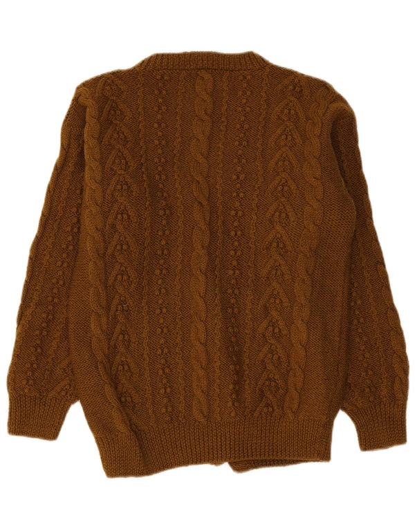 Pulover cardigan pentru femei Balloon UK 10 Mic Kaki Lână