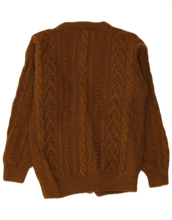Pulover cardigan pentru femei Balloon UK 10 Mic Kaki Lână
