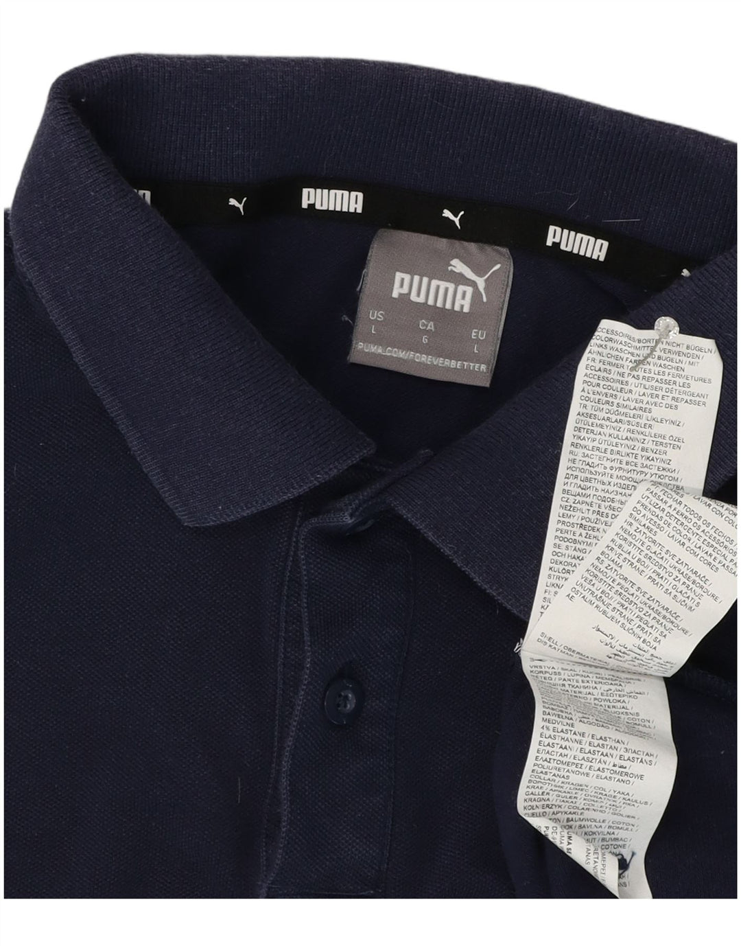 Cămașă polo Puma pentru bărbați, mare, bleumarin, bumbac